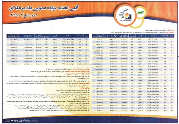 مزایده تخصیص 37 قطعه زمین