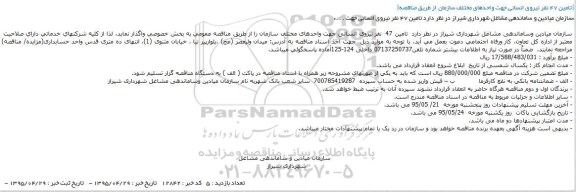 مناقصه , مناقصه تامین 47 نفر نیروی انسانی جهت واحدهای مختلف سازمان