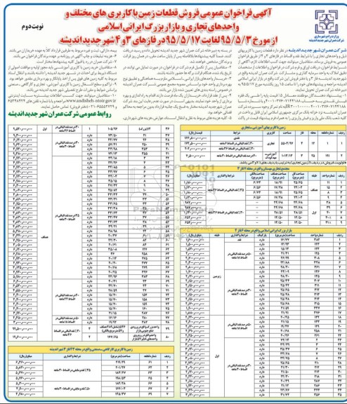 مزایده,مزایده فراخوان عمومی فروش قطعات زمین با کاربری های مختلف نوبت دوم