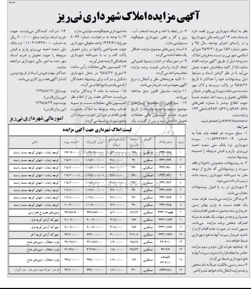 مزایده,مزایده فروش 16 قطعه ملک مسکونی 