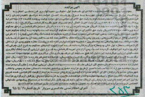 مزایده,مزایده ششدانگ پلاک ثبتی با کاربری مسکونی