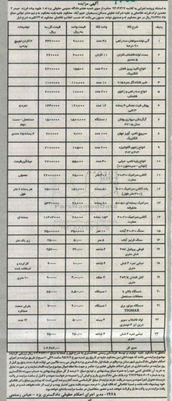 آگهی مزایده ,مزایده آتی لوله سپاهان و ... 