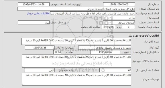 استعلام , استعلام کاغذ A4 