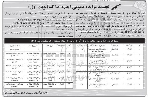 آگهی مزایده عمومی , تجدید مزایده واگذاری اماکن چاپخانه ، استخر و ... - نوبت اول