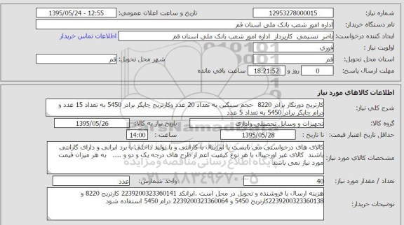 استعلام , استعلام کارتریج دورنگار برادر 8220 حجم سنگین .....