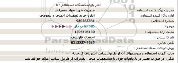 استعلام, استعلام کلاه نقاب دار