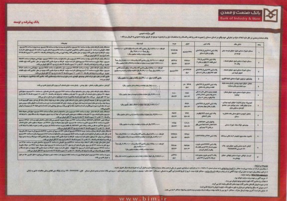 مزایده,مزایده املاک و ماشین آلات