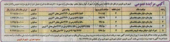 مزایده,مزایده واگذاری 5 قطعه زمین به صورت 100 درصد نقد
