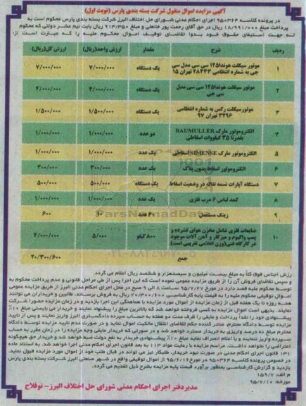 مزایده موتور سیکلت هوندا  ...