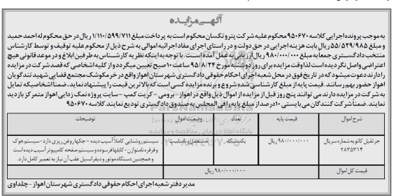 مزایده یک دستگاه جرثقیل کاتو