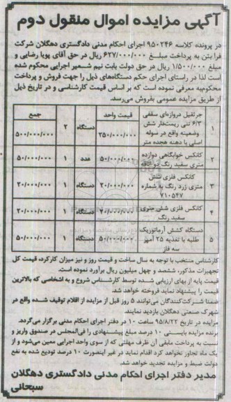 مزایده جرثقیل دروازه ای دو دستگاه ....-نوبت دوم