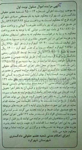 مزایده , مزایده 16040 کیلگرم ذرت و ...