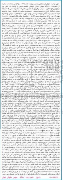 مزایده,مزایده یک قطعه زمین به عرصه 262متر