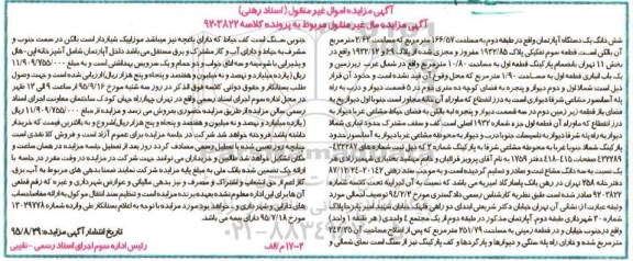 مزایده,مزایده ششدانگ اپارتمان 166.57متر