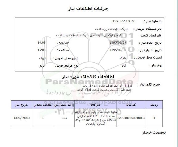 استعلام , استعلام ماژول توسعه سوئیچ شبکه رایانه 