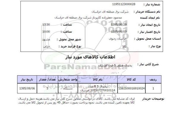 استعلام, استعلام یخچال هتلی 5 فوت امرسان