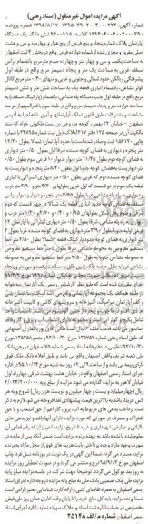 مزایده,مزایده ششدانگ اپارتمان بخش چهار ثبت اصفهان