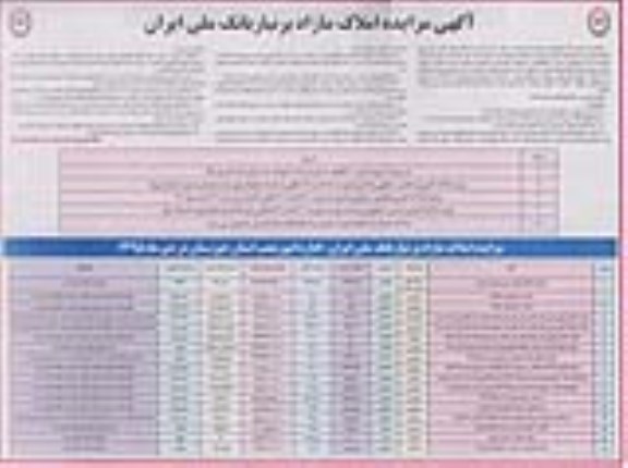 مزایده,مزایده قسمتی از املاک مازاد بر مبنای قیمت پایه 