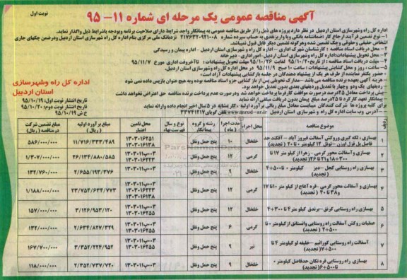 آگهی مناقصه عمومی یک مرحله ای, مناقصه بهسازی ، لکه گیری و روکش آسفالت فیروزآباد ....