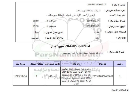 استعلام, استعلام ذخیره ساز شبکه رایانه