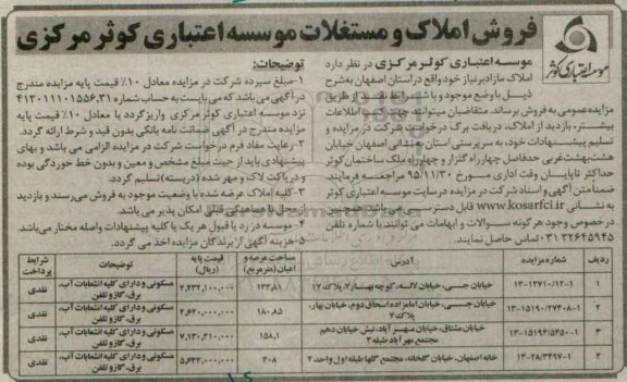مزایده,مزایده املاک 133.81 و 180.85 و 158.1 و 408 متر