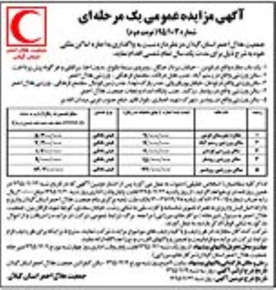 آگهی مزایده عمومی یک مرحله ای،آگهی مزایده عمومی یک مرحله ای واگذاری به اجاره اماکن ملکی- نوبت دوم