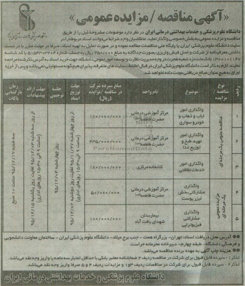 آگهی مناقصه/ مزایده عمومی, مزایده واگذاری مشارکتی بخش لیزر پوست .... 