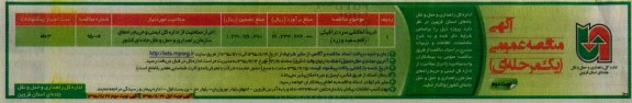 آگهی مناقصه عمومی یک مرحله ای ، مناقصه خرید خط کشی سرد ترافیکی نوبت دوم