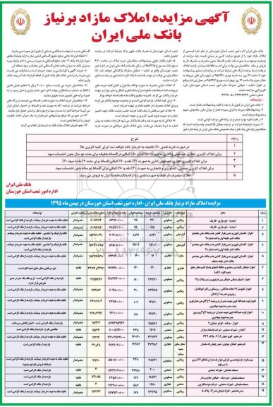 مزایده,مزایده قسمتی از املاک مازاد بر مبنای قیمت پایه