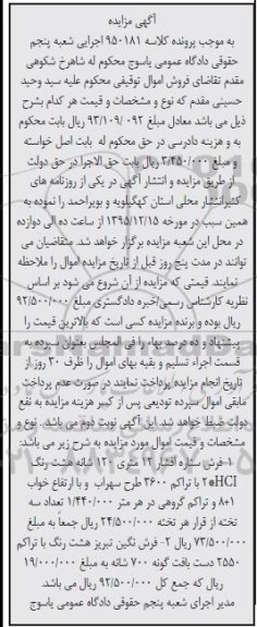 مزایده انواع فرش