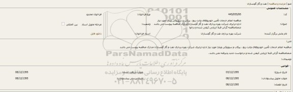 فراخوان, مناقصه انجام خدمات تأمین خودروهای وانت ریچ ، پیکاب و سوزوکی ویتارا