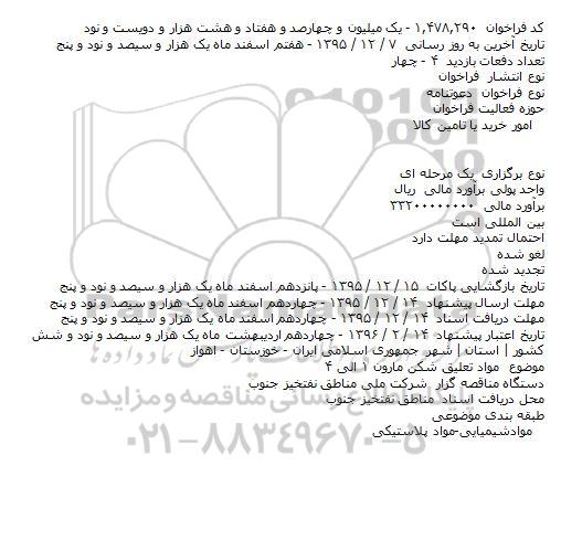 دعوتنامه مواد تعلیق شکن مارون ۱ الی ۴