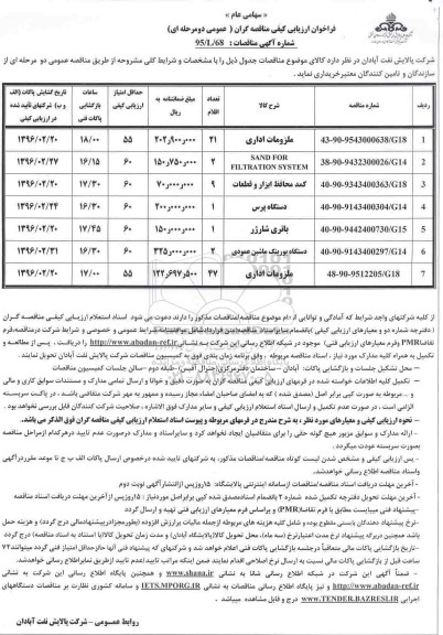 مناقصه,فراخوان ارزیابی کیفی ملزومات اداری ....