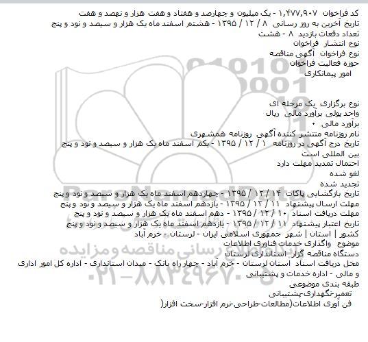 مناقصه , مناقصه واگذاری خدمات فناوری اطلاعات