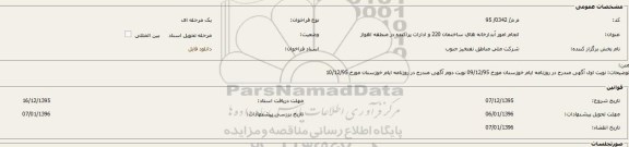 فراخوان, فراخوان انجام امور آبدارخانه های ساختمان 220 و ادارات پراکنده در منطقه