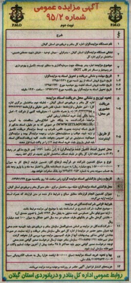 اگهی مزایده عمومی , مزایده اجاره بندر چمخاله جهت سرمایه گذاری نوبت دوم
