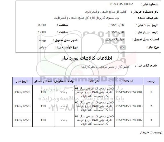 استعلام , استعلام کفش کار