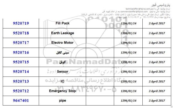 استعلام , استعلام FILL PACK