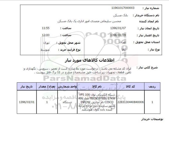 استعلام ، استعلام شبکه الکتریکی