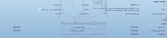 فراخوان, فراخوان حراست و نگهبانی از پست های مختلف ناحيه صنعتی