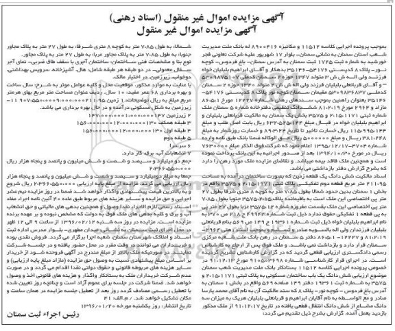 مزایده,ممزایده املاک شامل زمین.باغ و بادامستان