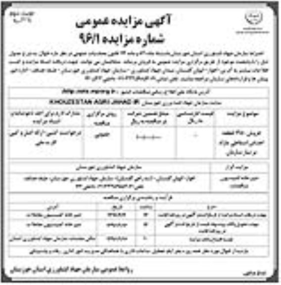 آگهی مزایده عمومی , مزایده فروش 1250 قطعه اجناس اسقاطی مازاد بر نیاز سازمان - نوبت دوم