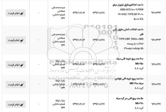 استعلام 10 عدد کنتاکتور ماژول اینتورتر درایو