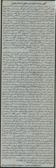 مزایده,مزایده سند مالکیت ششدانگ مغازه و یکباب خانه و پلاک 176 فرعی