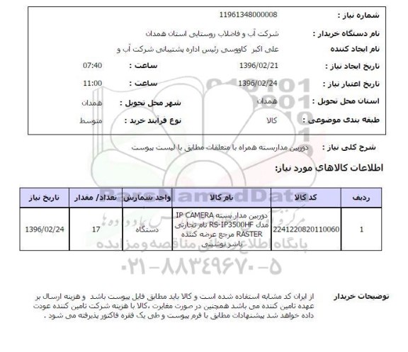 استعلام, استعلام دوربین مداربسته