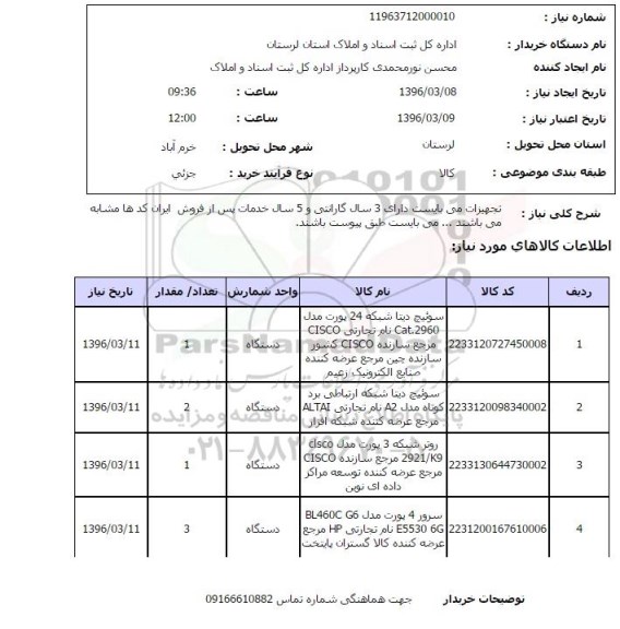 استعلام سوئیچ دیتا شبکه 