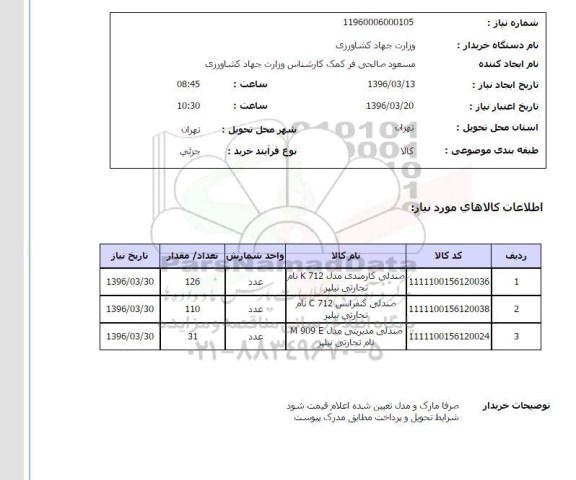 استعلام , استعلام صندلی کارمندی