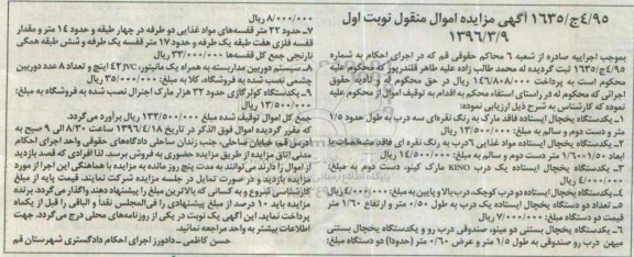 مزایده, مزایده انواع یخچال ایستاده ... نوبت اول