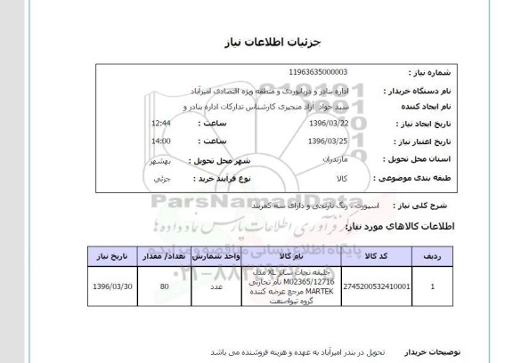 استعلام , استعلام جلیقه نجات