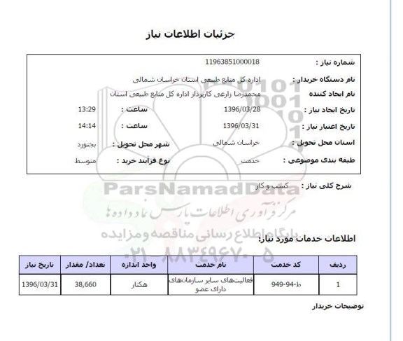 استعلام, استعلام کسب و کار